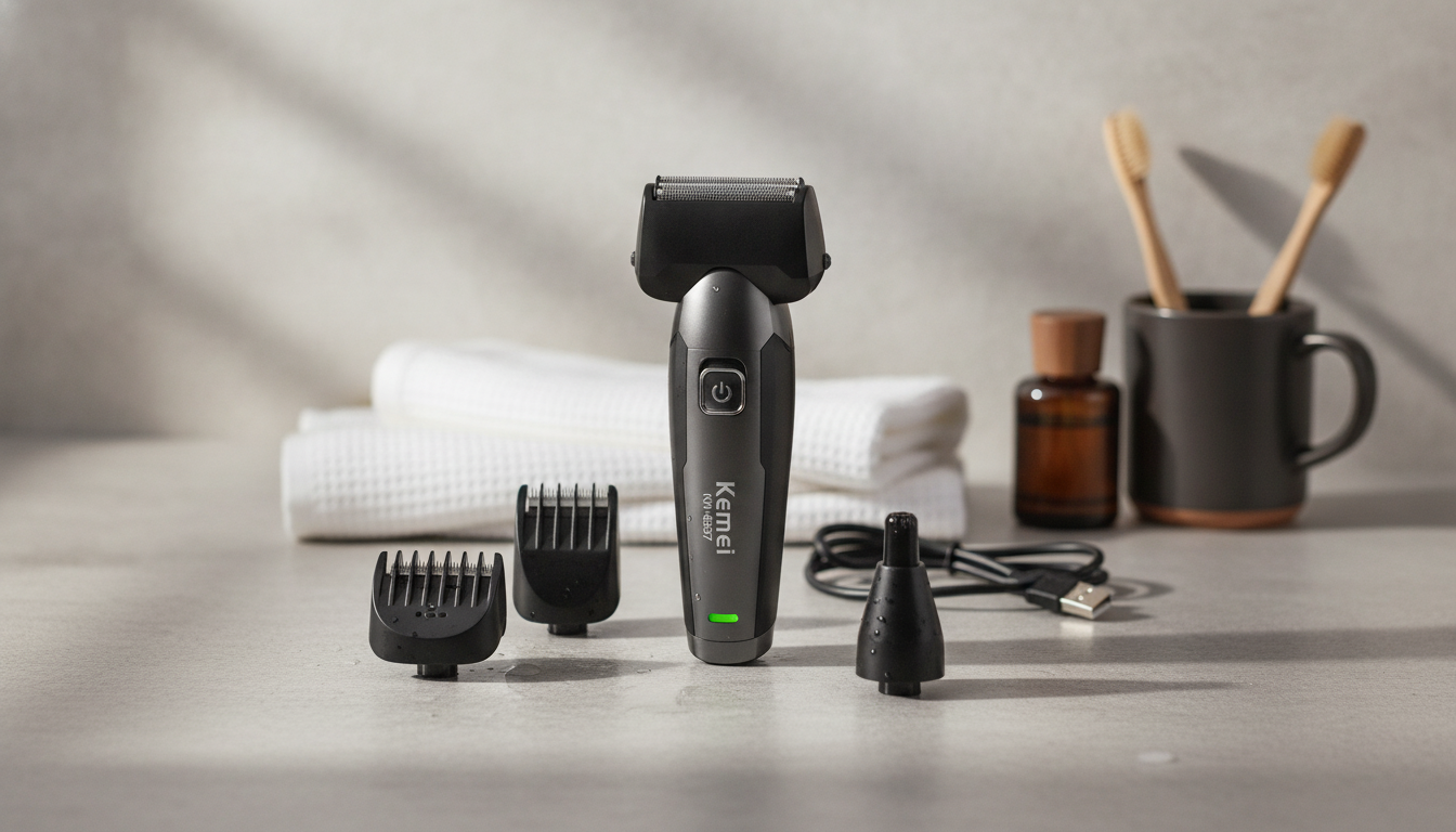 4-in-1 Grooming Kit: Shave, Edge, Detail, Trim Nose Hair