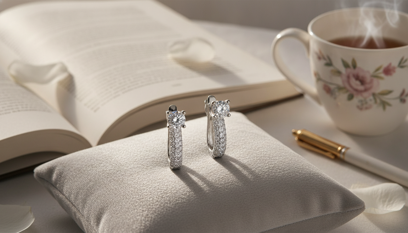 5mm D Color Moissanite Studs in 925 Silver
