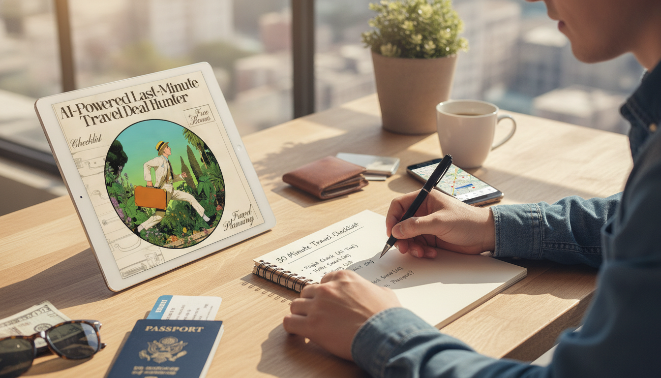 AI Last-Minute Travel Deals: 30-Minute Checklist