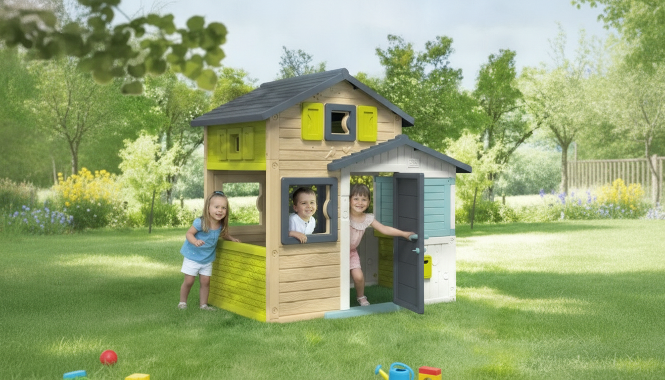 Backyard Playhouse with Post Box and Secret Passage