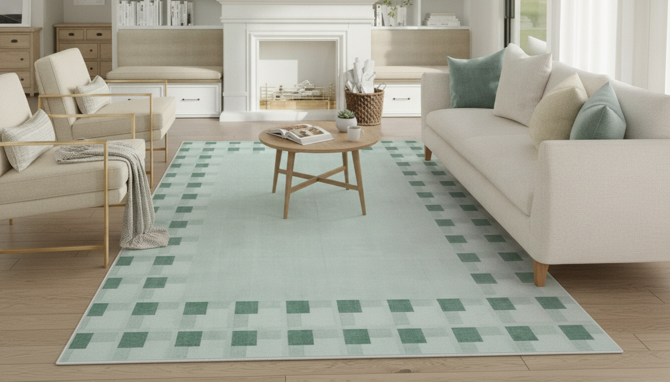 Checkered Plush Area Rug Guide: Size, Style, Care