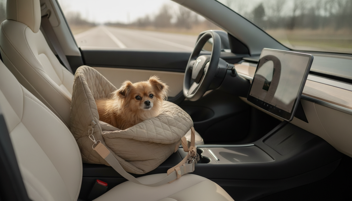 Luxury Dog Carrier Handbag That Secures as a Car Seat