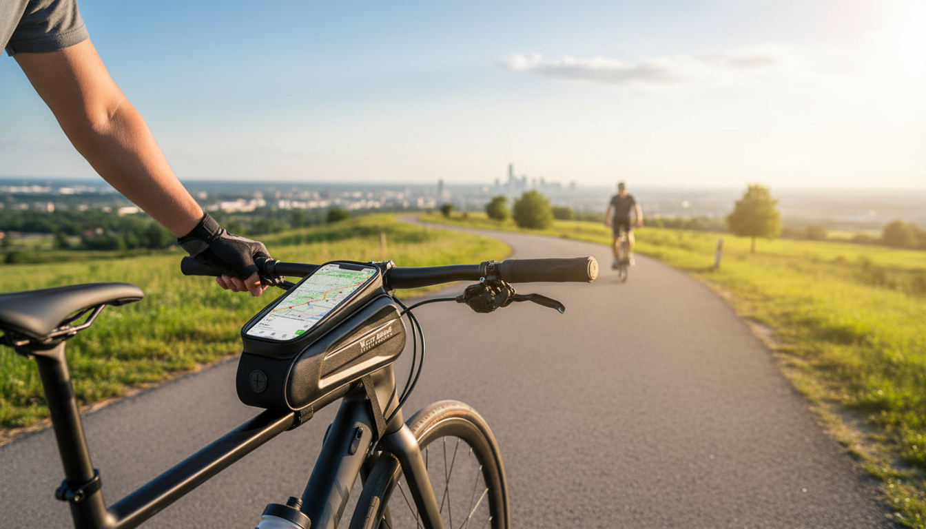 Waterproof EVA Hard-Shell Top Tube Phone Bag (Touch)