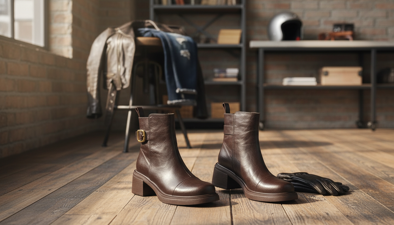 High-Heel Genuine Leather Ankle Boots: Moto Edge Guide
