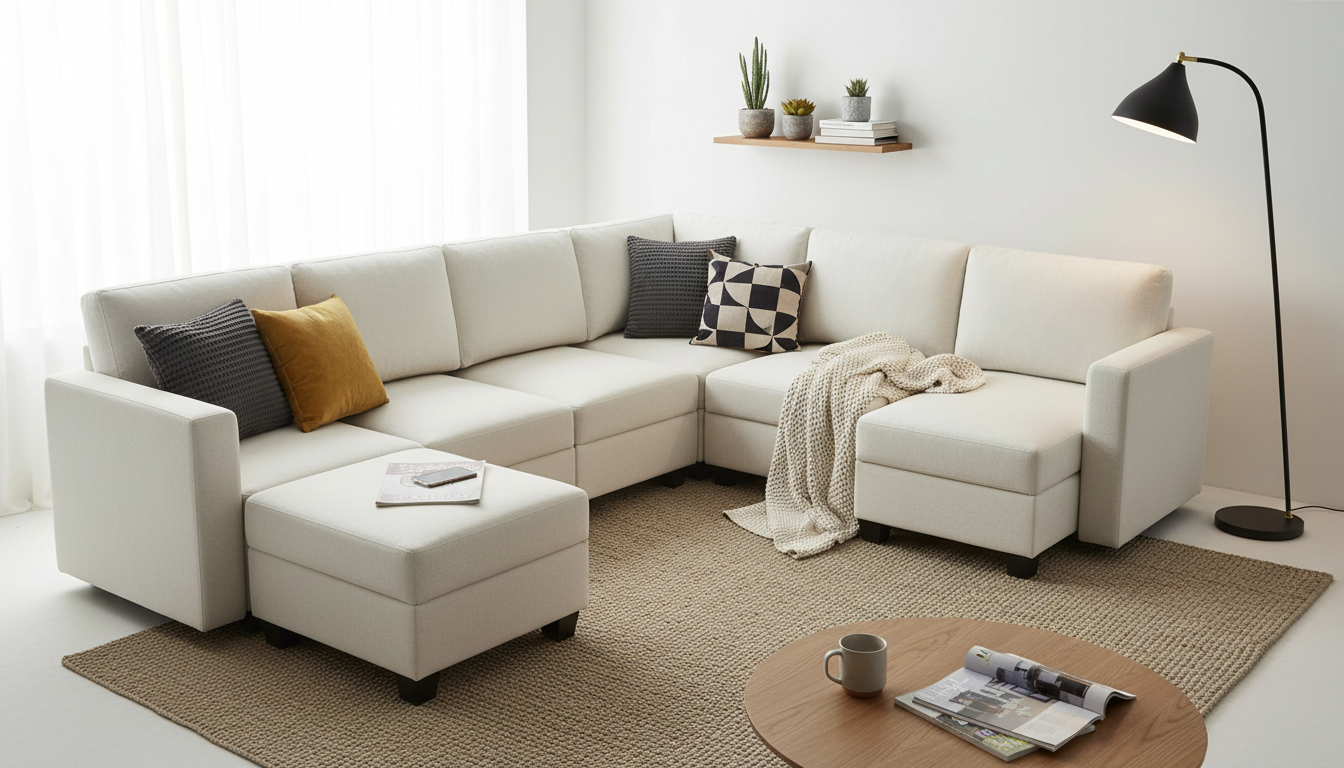 Measure Your Living Room for a U-Shaped Sectional + Chaise