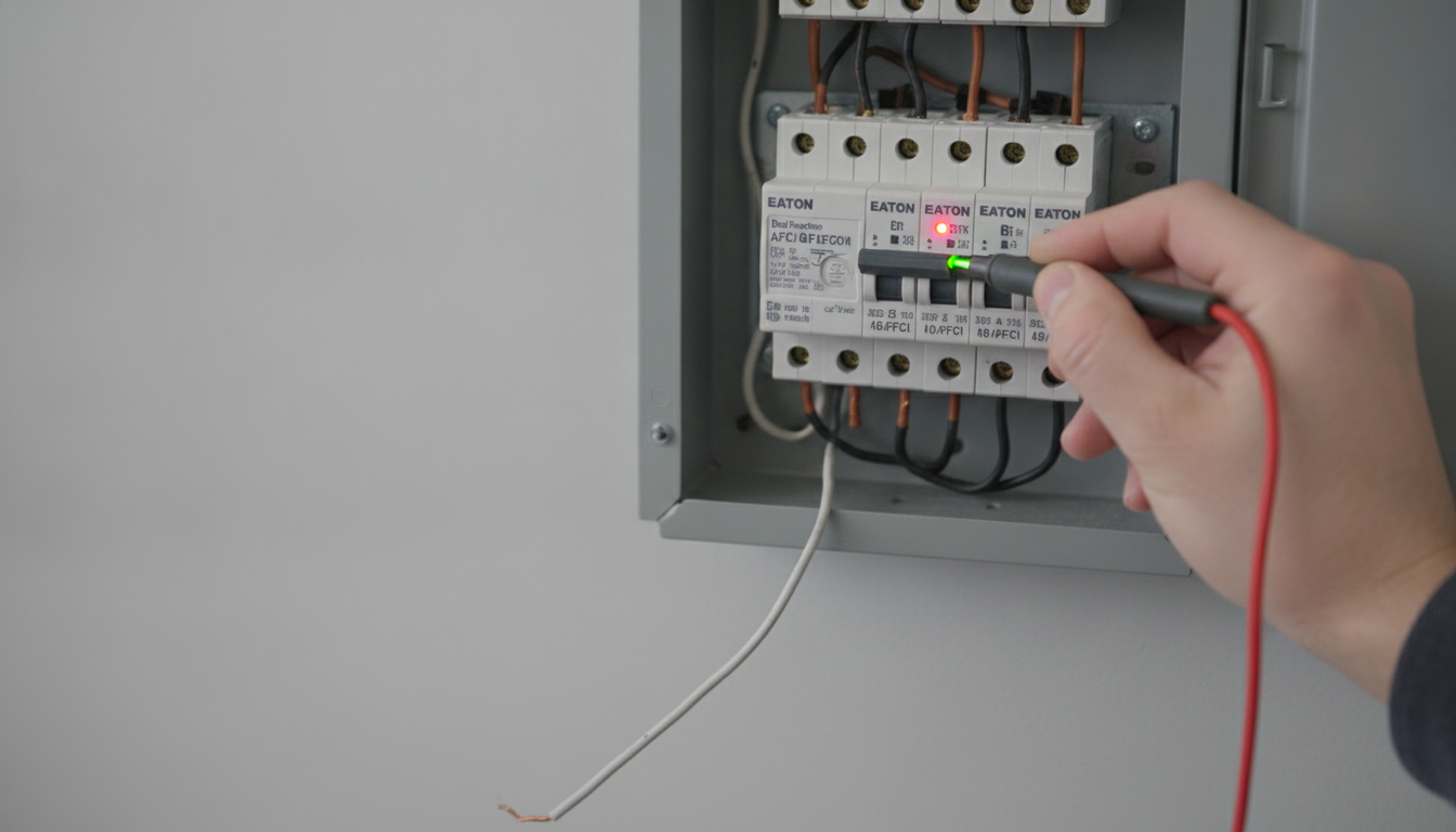 Eaton Dual-Function Breaker Red Light but Power On?