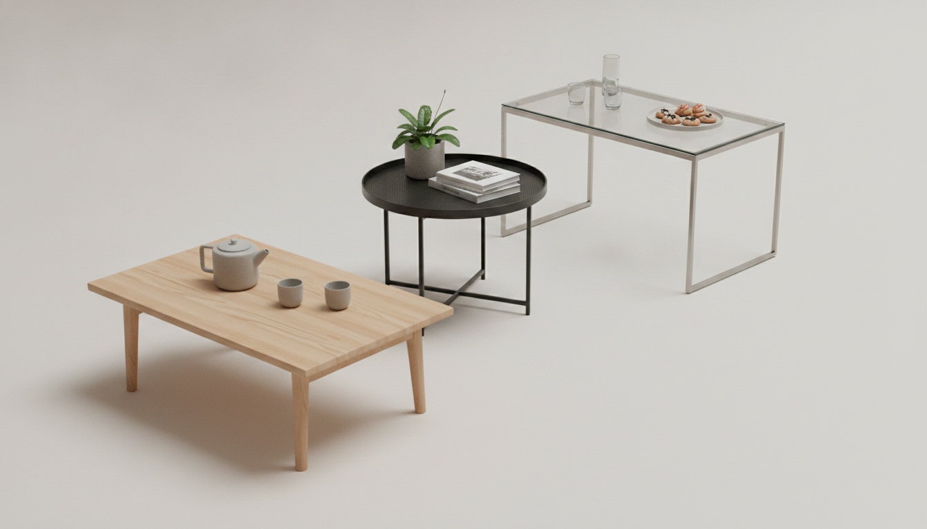 Wood, Metal, or Glass for a Modern Nordic Tea Table?