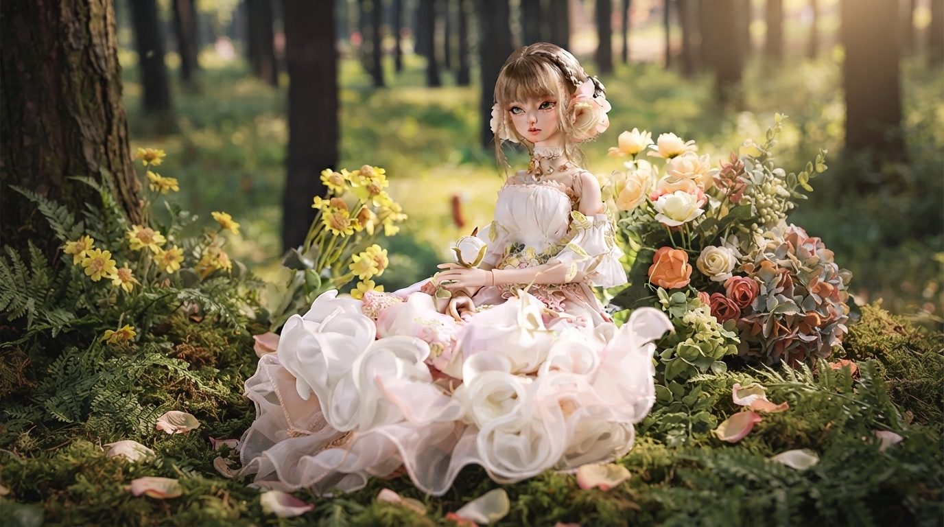 1/4 Fantasy Jellyfish BJD: Resin Body, Articulated Posing
