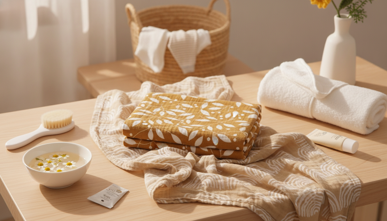 2-Pack Muslin Swaddle Blankets That Double as Bath Towels