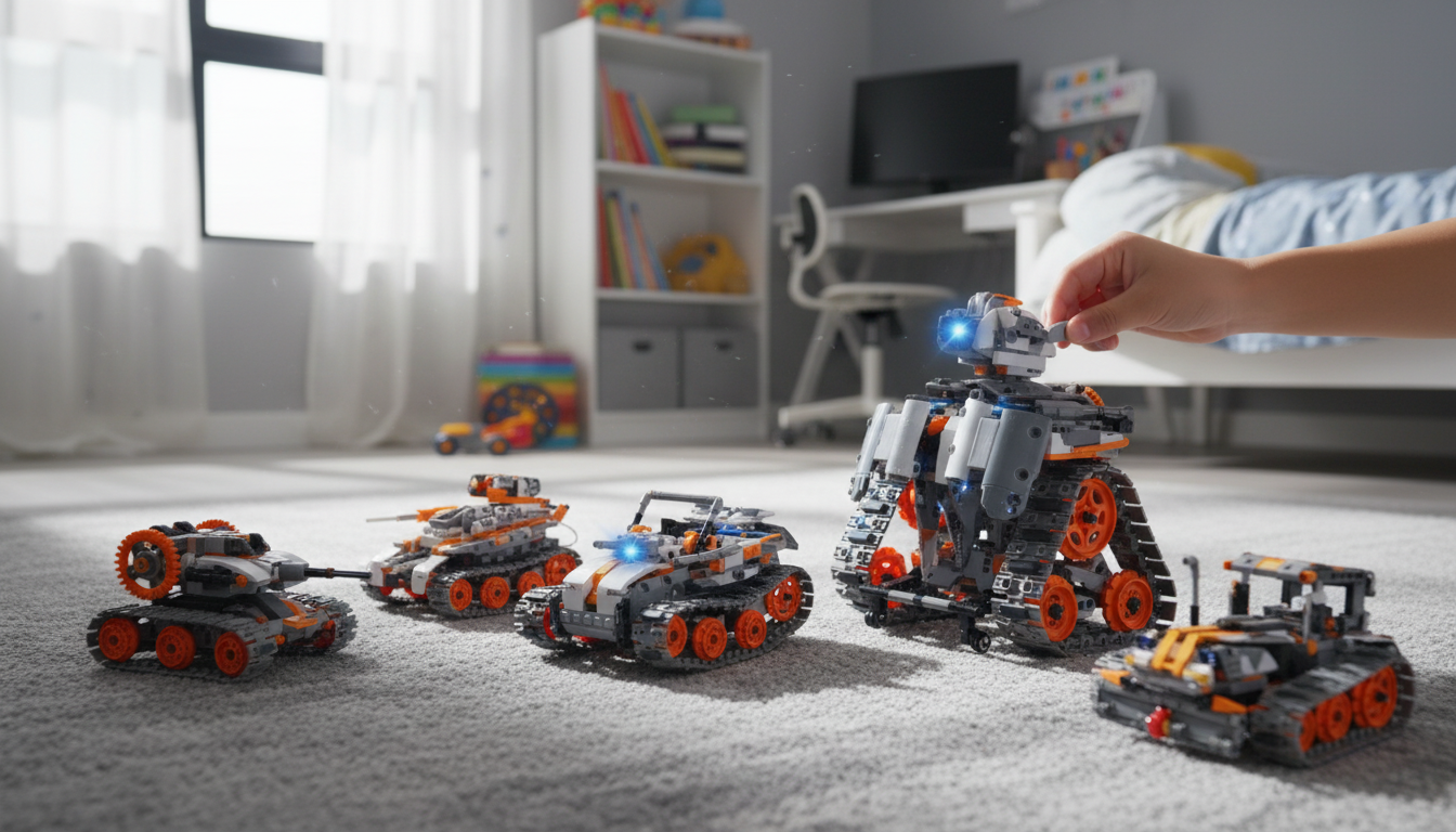 5-in-1 RC STEM Kit: Build Robot, Tank & Snowplow
