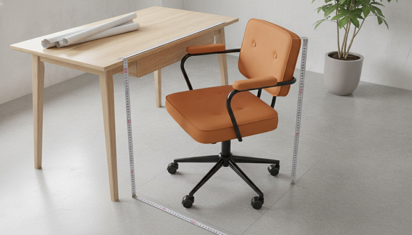 Measure Desk Space for a Compact Swivel Chair Fit
