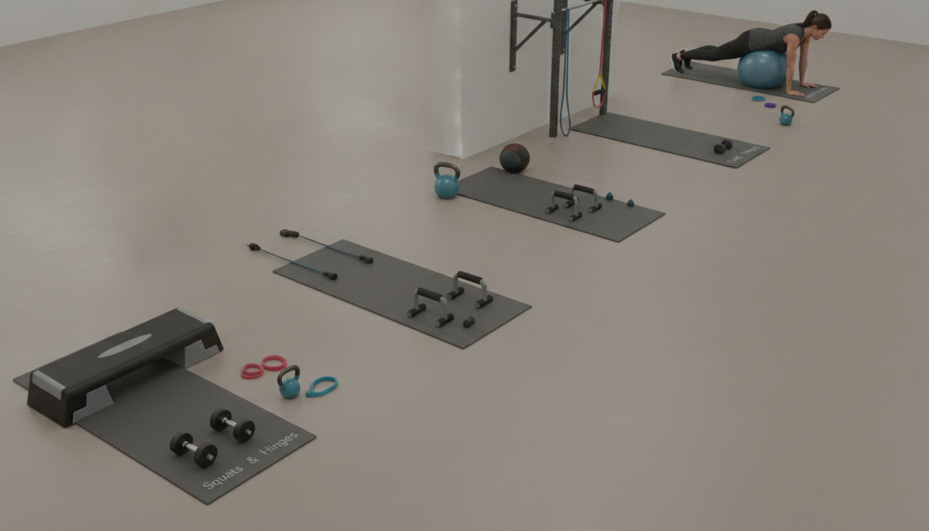 5 Basic Strength Exercises: Squat, Hinge, Push, Pull, Core