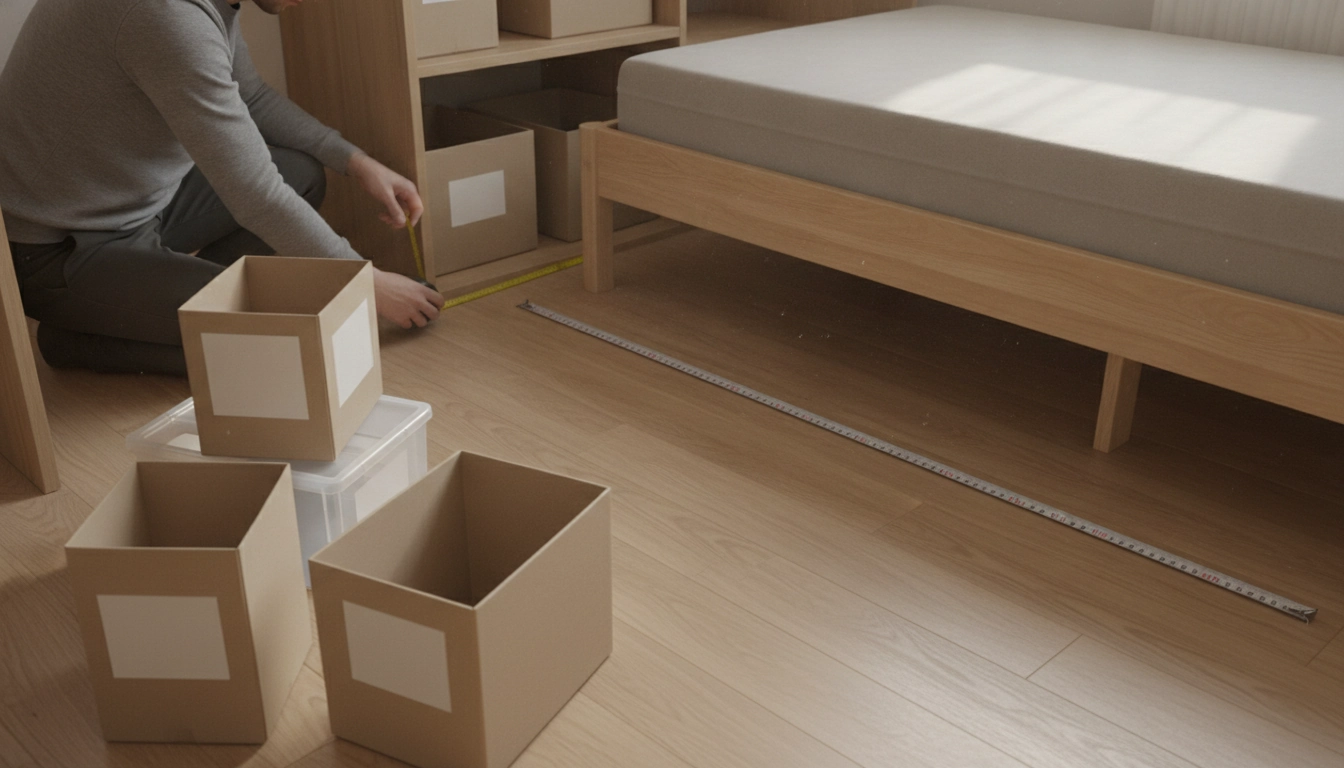Measure Closet & Under-Bed Space for Storage Boxes