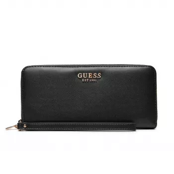 Guess Women’s Zip Closure Wallet: Secure Black Everyday Pick